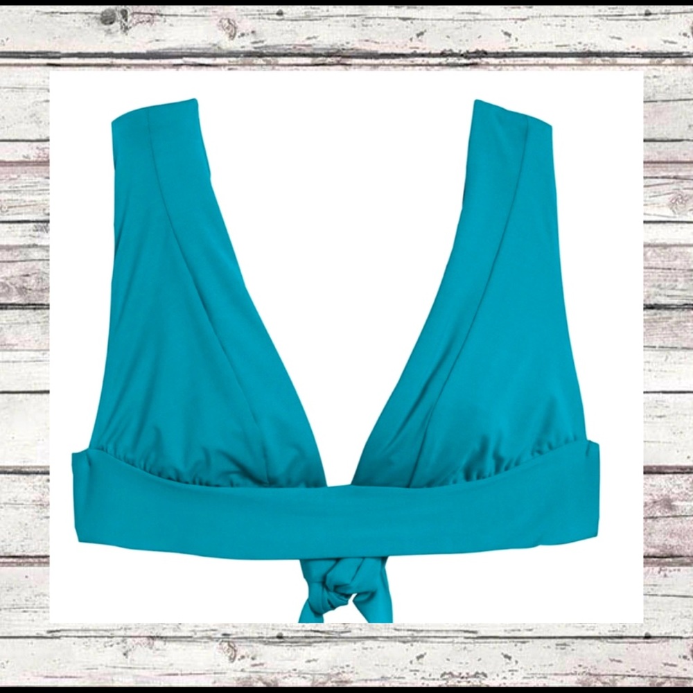 Vitamin A turquoise ocean bikini top NWT